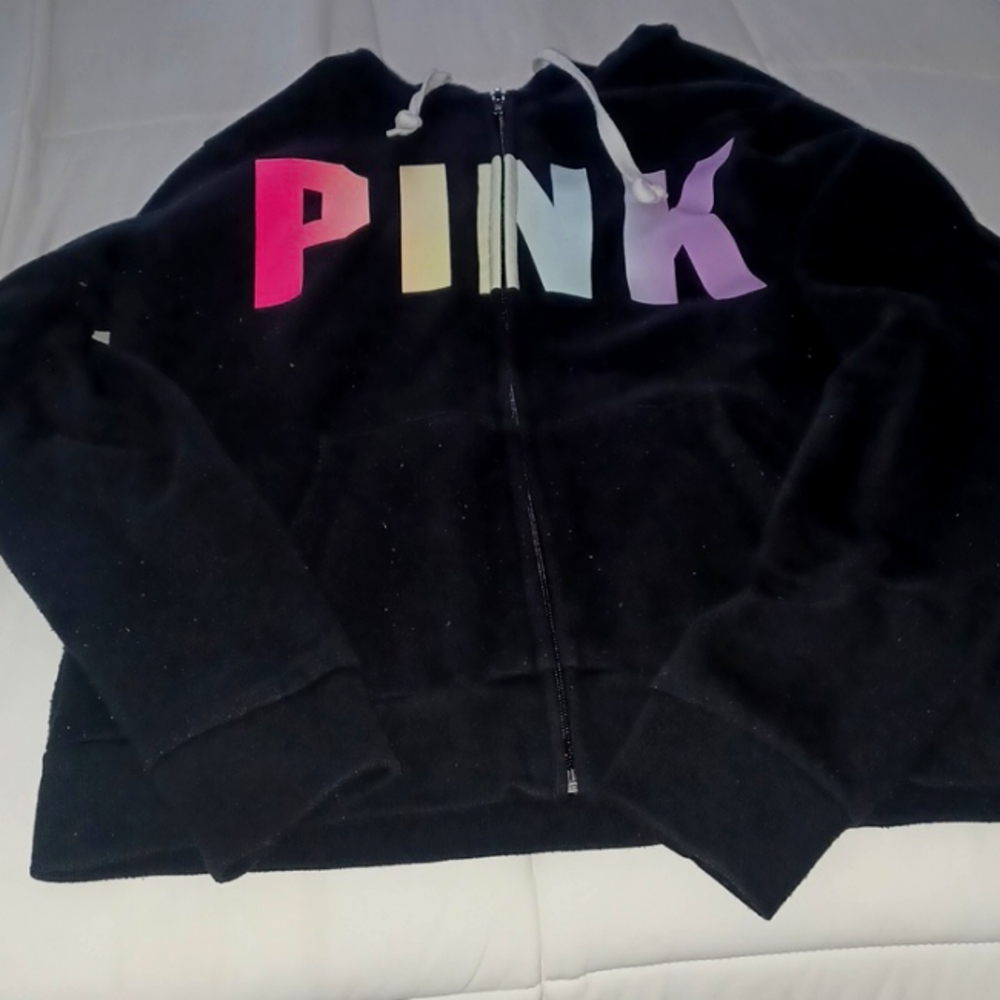 Victoria secret PINK rainbow 🌈 zip up jacket